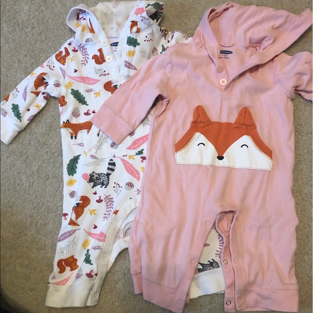 Hooded Henley One-Piece 2 Pack